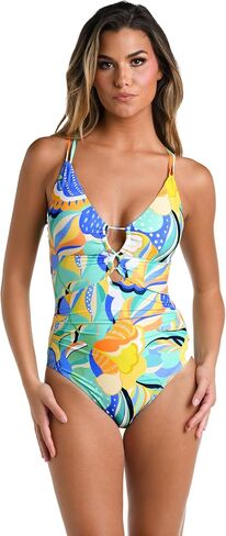 La Blanca Women's Underwire Lace Up One Piece Swimsuit in Saudi Arabia