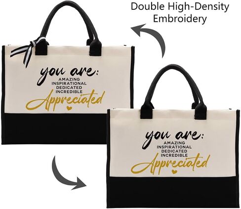 Canvas Bag Gift, Cotton Canvas Tote Bag, Thank You Gift for Coworker Friends, Employee Appreciation Gift, Canvas Tote Bags for Women, You Are Amazing Inspirational Dedicated Incredible Appreciated in Saudi Arabia