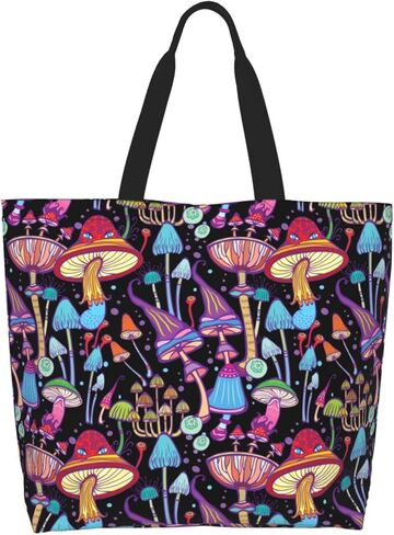 شنطة كبيرة توت للنساء، شنطة كتف كاجوال مقاومة للماء، شنطة يد كروس قابلة لاعادة الاستخدام للشاطئ والسفر والتسوق البقالة in Kuwait