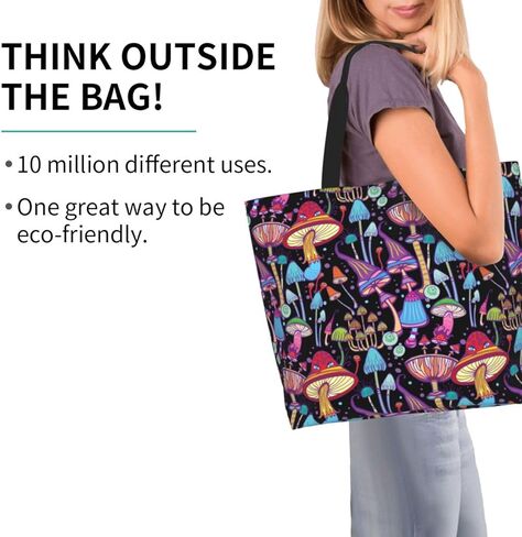 شنطة كبيرة توت للنساء، شنطة كتف كاجوال مقاومة للماء، شنطة يد كروس قابلة لاعادة الاستخدام للشاطئ والسفر والتسوق البقالة in Kuwait