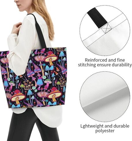 شنطة كبيرة توت للنساء، شنطة كتف كاجوال مقاومة للماء، شنطة يد كروس قابلة لاعادة الاستخدام للشاطئ والسفر والتسوق البقالة in Kuwait