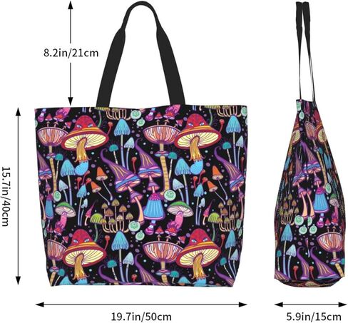 شنطة كبيرة توت للنساء، شنطة كتف كاجوال مقاومة للماء، شنطة يد كروس قابلة لاعادة الاستخدام للشاطئ والسفر والتسوق البقالة in Kuwait