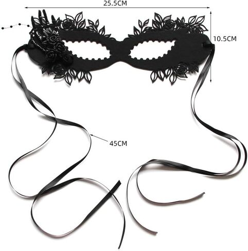 Sup-Coente Masquerade Mask For Women Halloween Female Half Face Costume Mask Gothic Party Ball Mardi Gras Masks in Kuwait