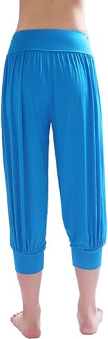 Hoerev Women Super Soft Modal Spandex Harem Yoga Pilates Capri Pants Lounge Pant in Saudi Arabia