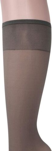 AWS/American Made Sheer Knee High Socks for Women 6 Pairs Trouser Socks Stockings Stretchy Silk Socks in Kuwait