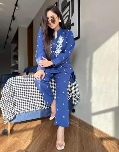 PRINEH Premium Woven Cotton Co-Ord Set For Women in Saudi Arabia