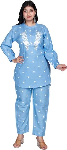 PRINEH Premium Woven Cotton Co-Ord Set For Women in Saudi Arabia