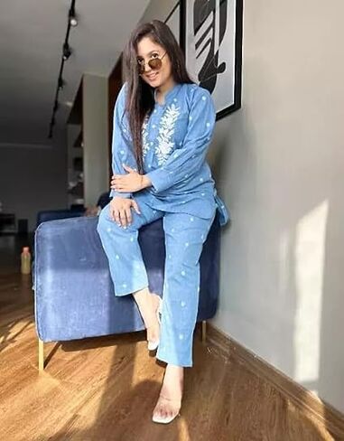 PRINEH Premium Woven Cotton Co-Ord Set For Women in Saudi Arabia