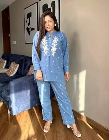 PRINEH Premium Woven Cotton Co-Ord Set For Women in Saudi Arabia