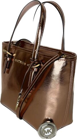 Michael Kors Jet Set Travel XS Carryall Convertible Top Zip Tote bundled Purse Hook in Saudi Arabia