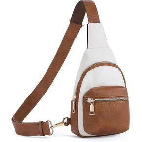 CLUCI Small Sling Bag for Women, Leather Crossbody Fanny Packs Trendy, Women's Chest Bag