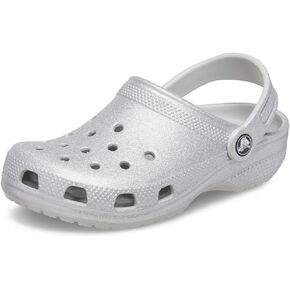 Crocs Kids Classic Clogs, Silver Glitter, 9 US Unisex Toddler in Kuwait