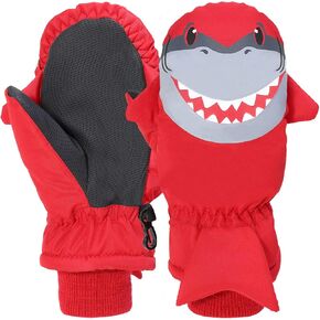 7-mi Kid and Baby Easy on Wrap Mittens Winter Warm Sport Ski Gloves for 3-7 Years Old