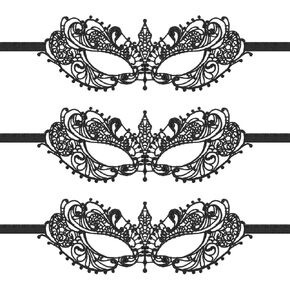 Teaaha 3 PCS Masquerade Mask Women, Fun Lace Masks Mask for Masquerade for Costume Parties, Mardi Gras, Role Plays, Theater Performances, Fashion Shows, Stage Performances(Black, gold, silver)
