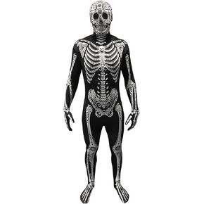 Morphsuits Day of the Dead Costume Men Adult, Day of the Dead Skeleton Costume, Day of the Dead Bodysuit, Skeleton Morph Suit