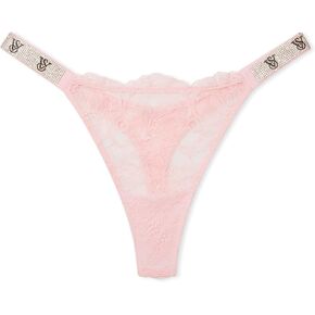 ملابس داخلية نسائية من الدانتيل من Victoria's Secret، سراويل داخلية نسائية، مجموعة مثيرة جدًا، أسود (S)