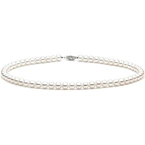 Real Pearl Necklace, AAA Quality Pearls, Handcrafted, Secure Fish Hook Clasp, 18" length Standard, For Men and Women