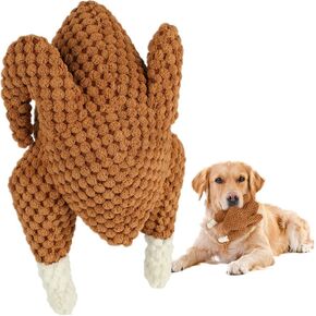 Squeak Christmas Dog Toys Plush Dog Toy with Crinkle Paper Tug of War Pull Interactive Dog Toys for Puppies Small Medium and Large Dogs