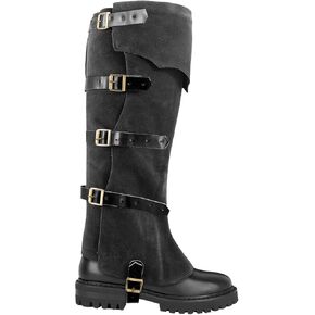 DEGPUM Pirate Boots Covers Renaissance Boot Covers Medieval Boot Covers Medieval Renaissance Steampunk Boots Covers Costume Boots Covers Knight Boot Covers for Halloween Costume Cosplay (Brown)