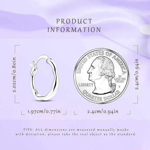 NUJIFFY Earrings for Women, 925 Sterling Silver Earring, Fashion Hoop Drop Dangle Jewelry Graduation Birthday Gifts for Girls Teen in Saudi Arabia