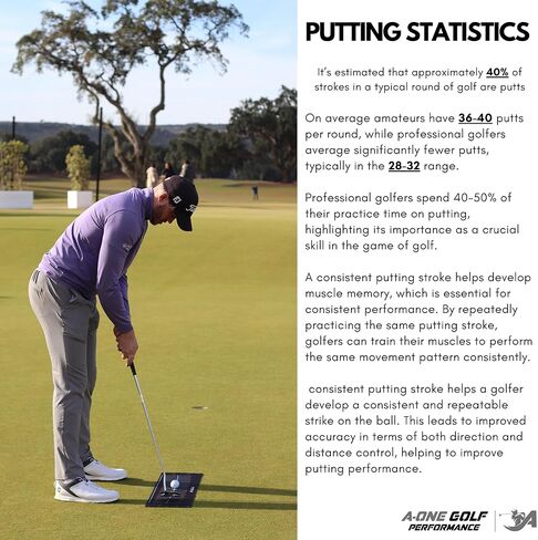 Golf Putting Practice Training aid,Perfect Perfect Practice Golf Putting mat, Tour aim Golf Alignment Golf Training aid, Putting Golf Set with Putting arc in Kuwait