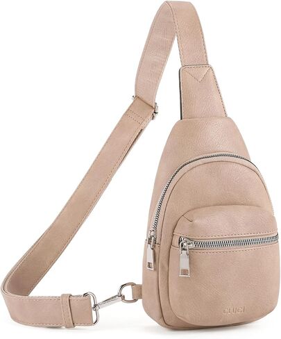CLUCI Small Sling Bag for Women, Leather Crossbody Fanny Packs Trendy, Women's Chest Bag in Saudi Arabia
