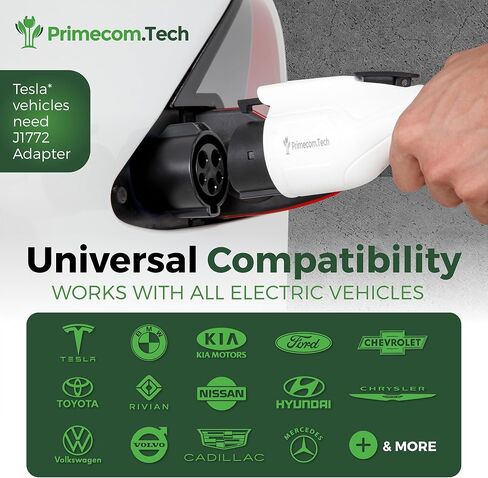 PRIMECOM.TECH Level 2 24Amp Electric Vehicle (EV) Charger Amperage Adjustable: 10A-16A-24A (30 Foot, 10-30P) in Saudi Arabia