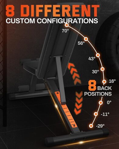 مقعد وزن قابل للتعديل من Lusper قابل للطي - مقعد تمرين ثابت بوزن 600 رطل، قابل للطي بسرعة 5 ثوانٍ ومتعدد الأغراض لتمرين الجسم بالكامل in Kuwait