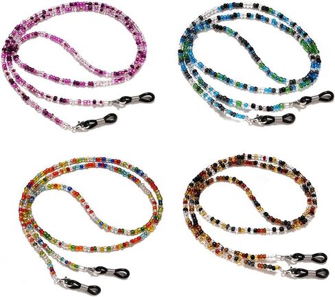 YUANST 2Pcs Colorful Rhinestone Eyeglass Chain, Eyeglasses String Holder Glasses Lanyard Eyeglass Holders Around Neck in Kuwait