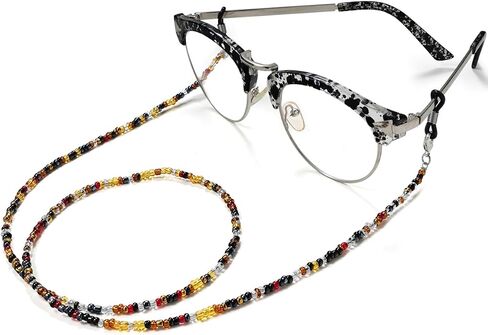 YUANST 2Pcs Colorful Rhinestone Eyeglass Chain, Eyeglasses String Holder Glasses Lanyard Eyeglass Holders Around Neck in Kuwait