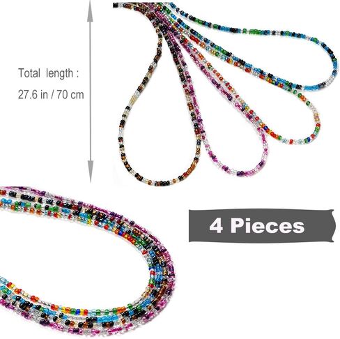 YUANST 2Pcs Colorful Rhinestone Eyeglass Chain, Eyeglasses String Holder Glasses Lanyard Eyeglass Holders Around Neck in Kuwait