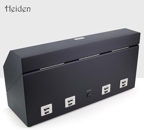 Heiden Quad Watch Winder in Black Leather - 4 Independent Japanese Motors, 12 Settings, Spring Action Watch Pillow, Large Interior Space for Large Watches, Soft Velvet Interior, Vegan Leather in Saudi Arabia