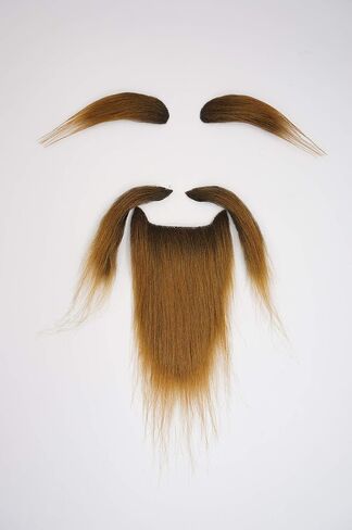 Mustaches Self Adhesive, Novelty, Shaolin Monk Fake Beard, Fake Mustache and Fake Eyebrows, White Color in Saudi Arabia