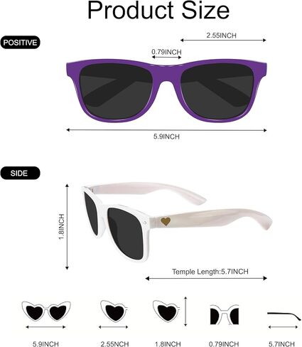 PartyGifts&beyond Bachelorette Sunglasses Womens 10Packs Bridesmaid Sunglasses Bachelorette Party Favors in Saudi Arabia