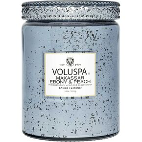 Voluspa Bourbon Vanille Candle | Large Glass Jar | 18 Oz | 100 Hour Burn Time | All Natural Wicks and Coconut Wax for Clean Burning | Vegan