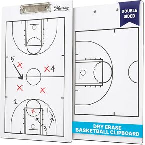 Murray Sporting Goods Soccer Dry Erase Coaches Clipboard | Double-Sided Soccer Field Clipboard Dry Erase White Board | Soccer Futbol Gift for Coach