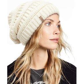 FURTALK Knit Beanie Hats for Women Men Fleece Lined Ski Skull Cap Slouchy Winter Hat Rose Red