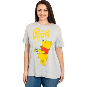تي شيرت ديزني نسائي مقاس كبير طباعة Eeyore Just Chillin (رمادي منقط، 5X)