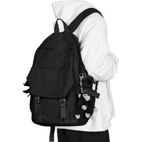 coowoz Backpack Black Backpack College Bags Travel Rucksack Casual Daypack Laptop Backpacks(Black3)