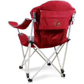 PICNIC TIME NCAA Reclining Camp Chair, One Size, Dark Red