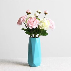 Boho Ceramic Vase with Rope, 8.2" H, Rustic Flower Vase Classic Style for Dried Flowers Fresh Flowers, Fit for Fireplace Bedroom Kitchen Living Room Centerpieces Office Desk
