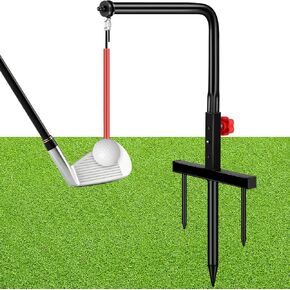 Poen 1 Set Golf Swing Trainer Training Iron Golf Practice Swing Groover with 3 Height Indoor Golf Practice Simulator Accessories Golf Swing Aid Practice Equipment for Golf Swing Training