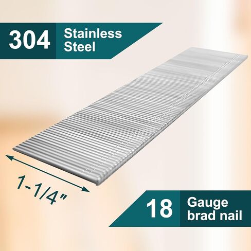 18 Gauge Brad Nails 304 Stainless Steel 18 GA Nail Gun Nails Assorted and Small Finishing Nails for Pneumatic, Electric Brad Nailer (3/4 inch) in Saudi Arabia