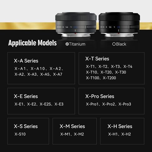 تي تي ارتيزان عدسة AF 27 ملم F2.8 XF لكاميرا فوجي فيلم X-Mount XS10 X-A1 X-A10 X-A2 X-A3 X-A5 X-A7 X-M1 X-M2 X-H1 X-T1 X-T10 X-T2 X-T20 X-T3 X-T4 X-T100 X-X-T2000 X-T30 X-PRO1 X-PRO2 XE1 XE2، تيتانيوم in Kuwait