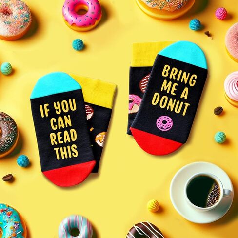 HAPPYPOP Kid's Funny Ice Cream Novelty Gifts Bring Me Socks, Ice Cream Blue, 7-12 Years, Ice Cream Blue, 7-12 Years in Kuwait