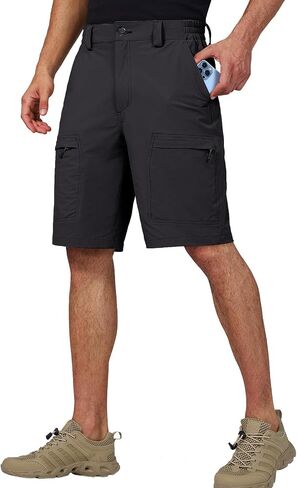 Men's Outdoor Ripstop Cargo Shorts Golf Quick Dry Hiking Fishing Tactical Work Shorts with Pockets in Kuwait