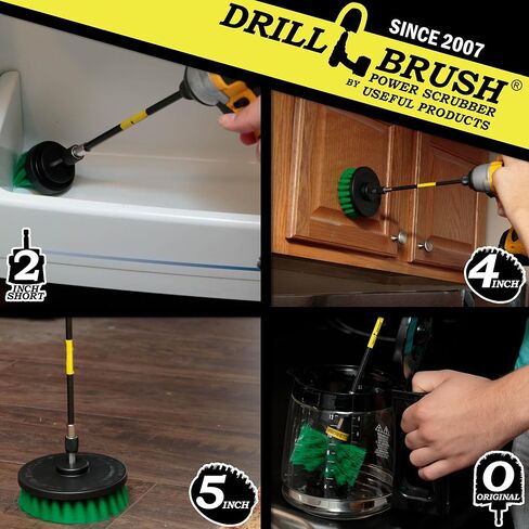Wire Brush Alternative Nylon Drill Brush Set with Extension -BBQ Brush- Concrete - Graffiti Eraser - Cordless Electric Cleaning Brush for Household Cleaning Supplies - Scrub Brushes for Cleaning Grill in Saudi Arabia