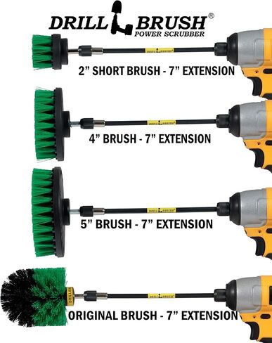 Wire Brush Alternative Nylon Drill Brush Set with Extension -BBQ Brush- Concrete - Graffiti Eraser - Cordless Electric Cleaning Brush for Household Cleaning Supplies - Scrub Brushes for Cleaning Grill in Saudi Arabia