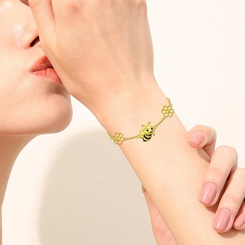 Sterling Silver Bracelet For Women Cat/Snake/Fox/Fish/Bee Bracelet Jewelry Gift For Ladies in Saudi Arabia