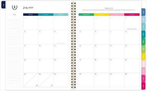 AT-A-GLANCE 2023-2024 Academic Planner, Simplified by Emily Ley, Weekly & Monthly, 5-1/2" x 8-1/2", Small, Monthly Tabs, Flexible Cover, Leatherette, Blush (EL13-200A) in Saudi Arabia
